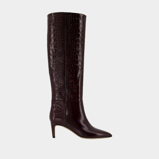 Stiletto Boot 60 Boots - Paris Texas - Leather - Burgundy