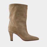 Elsa 75 Ankle Boots - Paris Texas - Leather - Beige