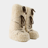 Icon Curly Extra Boots - Moon Boot - Synthetic - White