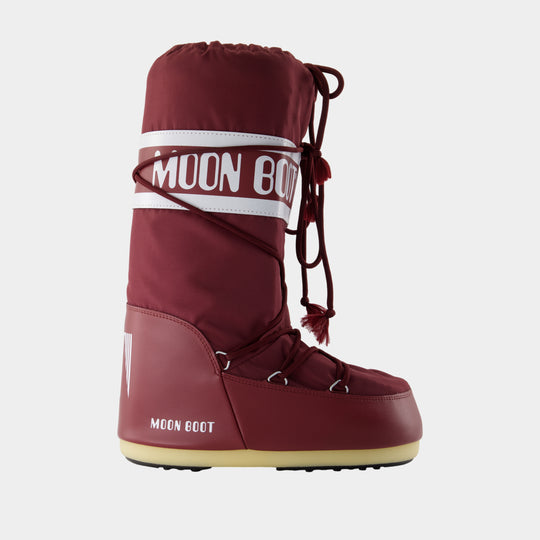 Icon Boots - Moon Boot - Synthetic - Burgundy