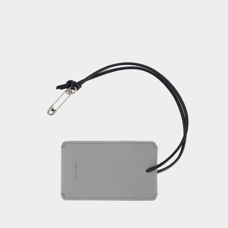 Tag Keychain - Balenciaga - Leather - Grey