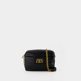Monaco Small Shoulder Bag - Balenciaga - Leather - Black