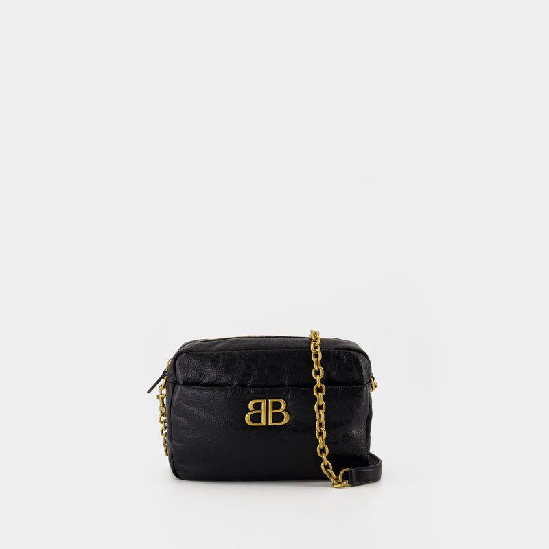 Monaco Small Shoulder Bag - Balenciaga - Leather - Black