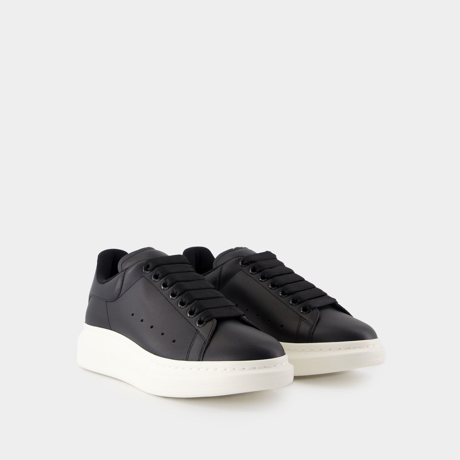 Oversize Sneakers - Alexander McQueen - Leather - Black display picture 1