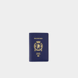 Passeport Holder - Balenciaga - Leather - Blue