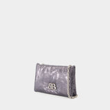 Monaco Shoulder Bag - Balenciaga - Leather - Grey