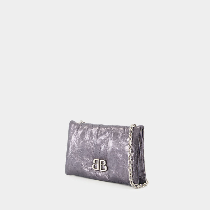 Monaco Shoulder Bag - Balenciaga - Leather - Grey