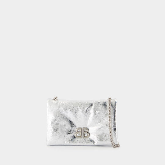 Monaco Shoulder Bag - Balenciaga - Leather - Silver