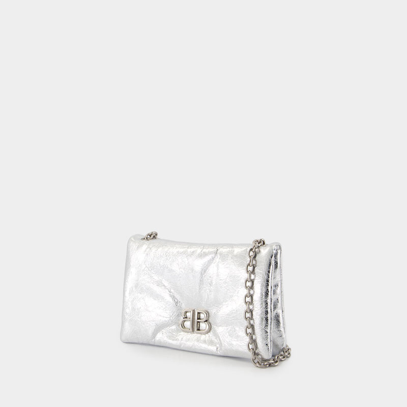 Monaco Shoulder Bag - Balenciaga - Leather - Silver