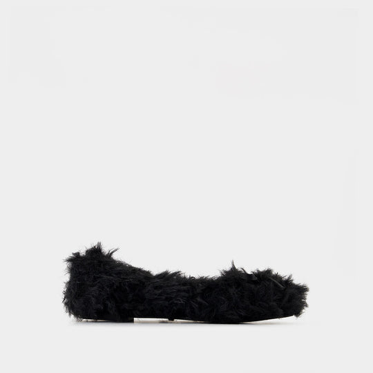 Leopold Ballerinas - Balenciaga - Fake Fur - Black