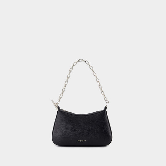 Mini Cross Bar Purse - Alexander McQueen - Leather - Black