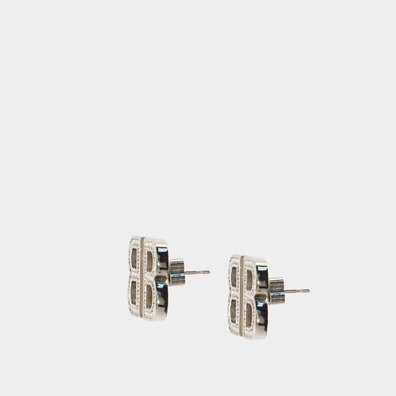 Bb 2.0 Xs Earrings - Balenciaga - Metal - Silver