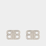 Bb 2.0 Xs Earrings - Balenciaga - Metal - Silver