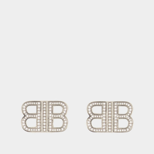 Bb 2.0 Xs Earrings - Balenciaga - Metal - Silver