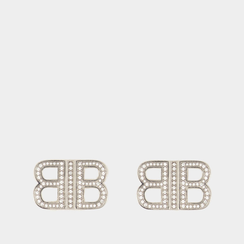 Bb 2.0 Xs Earrings - Balenciaga - Metal - Silver