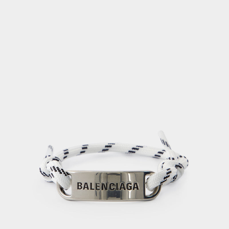 Plate Bracelet - Balenciaga - Metal - White