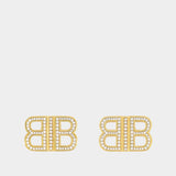 Bb 2.0 Xs Earrings - Balenciaga - Metal - Gold