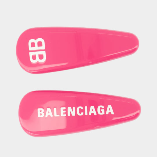 Holli Hair Clips - Balenciaga - Metal - Pink