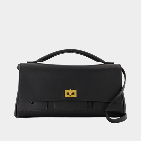 Bel Air Clap On Crossbody - Balenciaga - Leather - Black