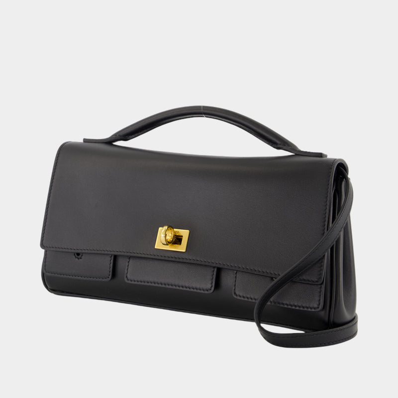 Bel Air Clap On Crossbody - Balenciaga - Leather - Black