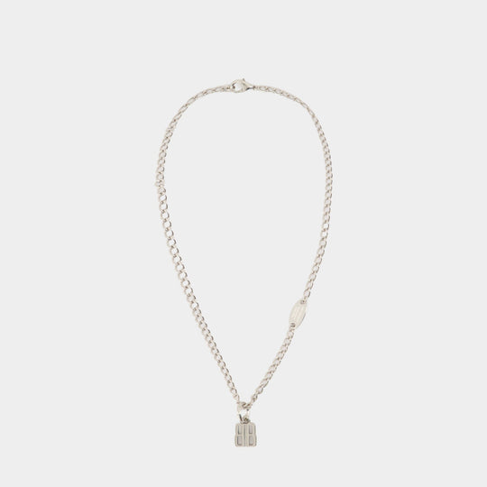 Nano Thin Necklace - Balenciaga - Metal - Silver