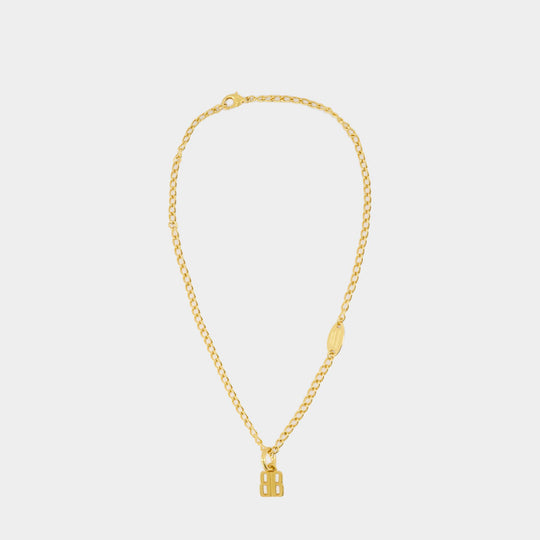 Nano Thin Necklace - Balenciaga - Metal - Gold