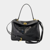 Rodeo Top Handle Small Purse - Balenciaga - Leather - Black
