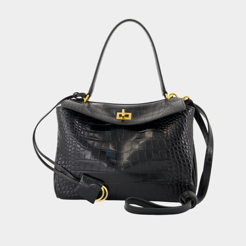 Rodeo Top Handle Small Purse - Balenciaga - Leather - Black