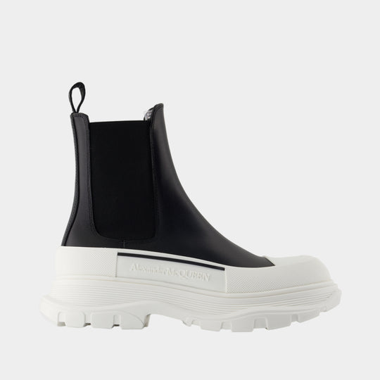 High Rubber Ankle Boots - Alexander McQueen - Leather - Black