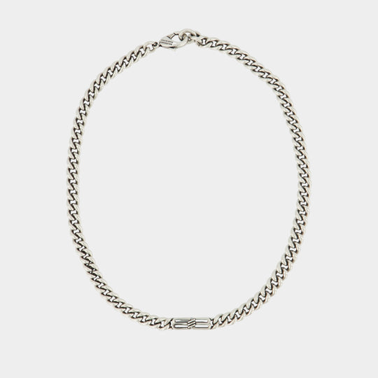 Bb Icon Necklace - Balenciaga - Metal - Silver