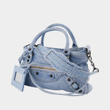 Le City First Shoulder Bag - Balenciaga - Denim - Blue