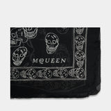 Ca Skull Scarf - Alexander McQueen - Silk - Black