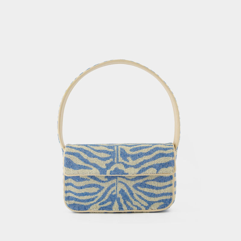 Tommy Beaded Shoulder Bag - Staud - Synthetic - Blue
