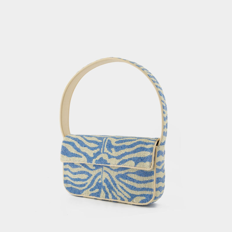 Tommy Beaded Shoulder Bag - Staud - Synthetic - Blue