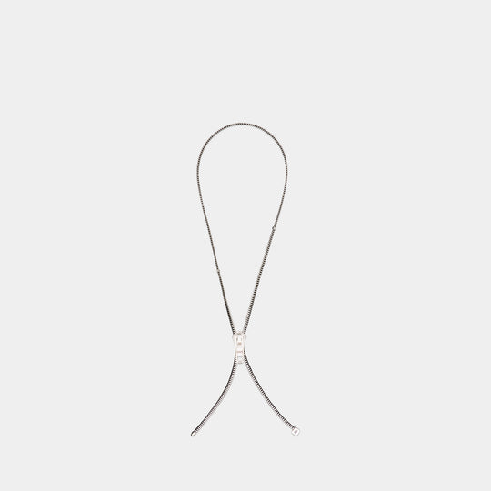 Diy Zip Necklace - Balenciaga - Metal - Silver