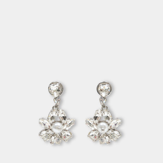 Heartbloom Drop Earrings - Simone Rocha - Crystal - Ivory