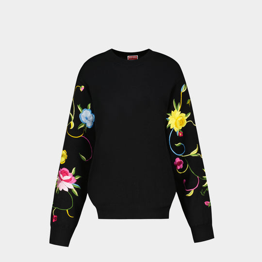 Wildflower Sweatshirt - Kenzo - Silk - Black