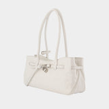 Grandma Used Shoulder Bag - Margesherwood - Leather - White