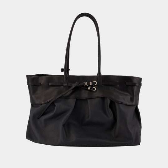 Soft Grandma Layered Shopper Bag - Margesherwood - Leather - Black