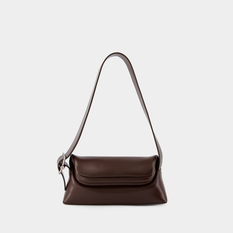 Folder Brot Hobo Bag - Osoi - Leather - Chocolate Brown