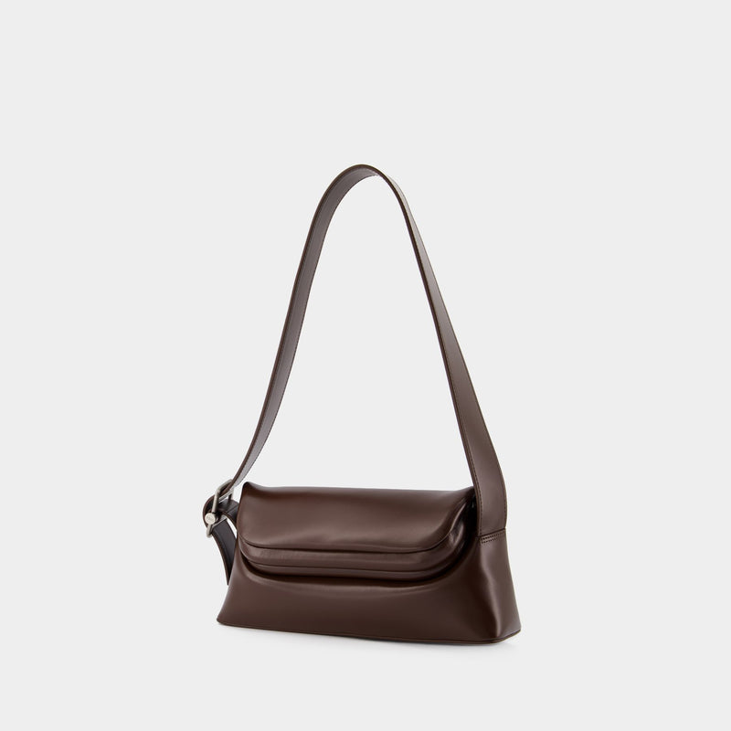 Folder Brot Hobo Bag - Osoi - Leather - Chocolate Brown