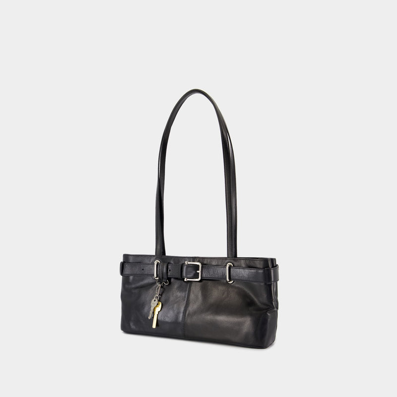 Shoulder Brocle Shoulder Bag - Osoi - Leather - Black
