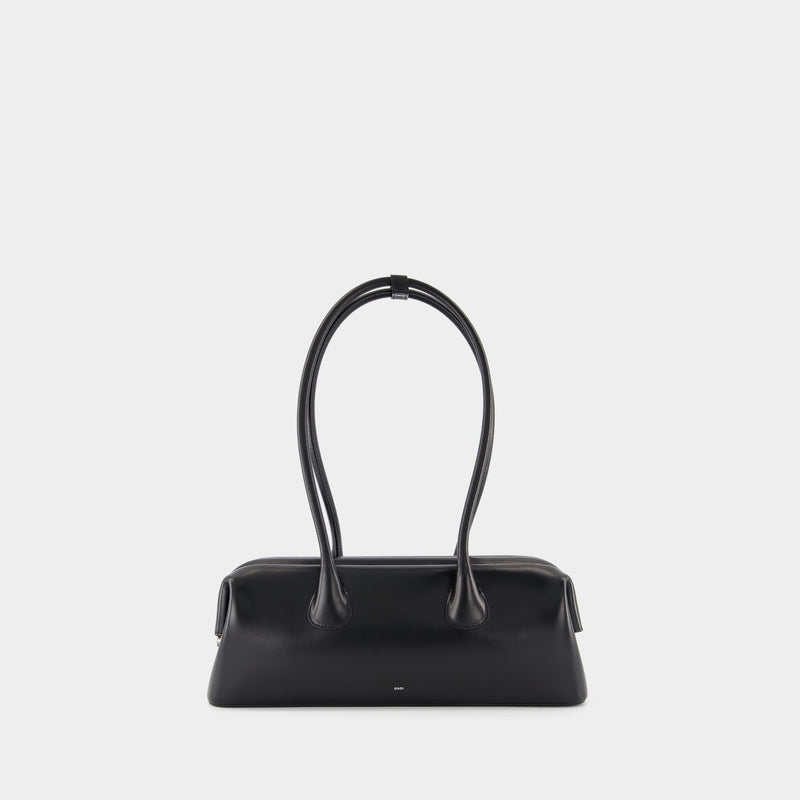 Boat Wide Mini Shoulder Bag - Osoi - Leather - Black