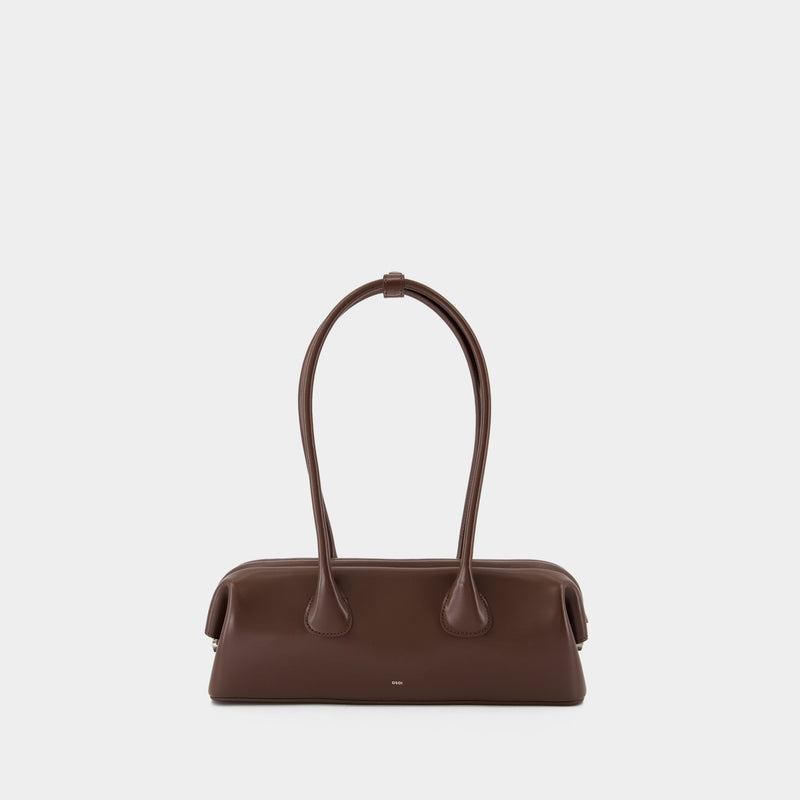 Boat Wide Mini Shoulder Bag - Osoi - Leather - Brown