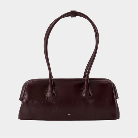 Boat Wide Shoulder Bag - Osoi - Leather - Bordeaux