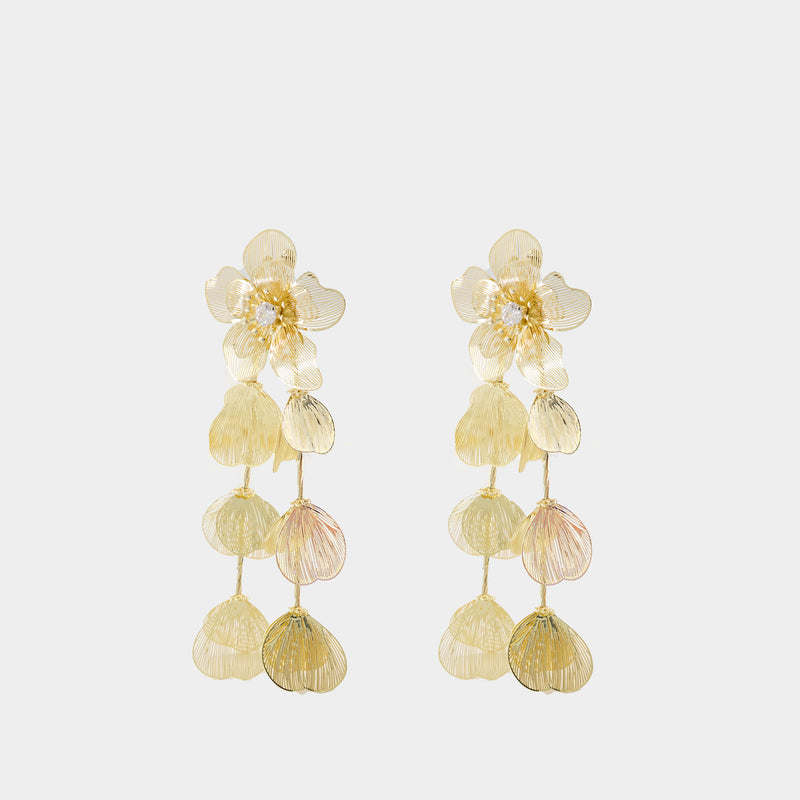 Flower Earrings - SELF PORTRAIT - Metal - Gold