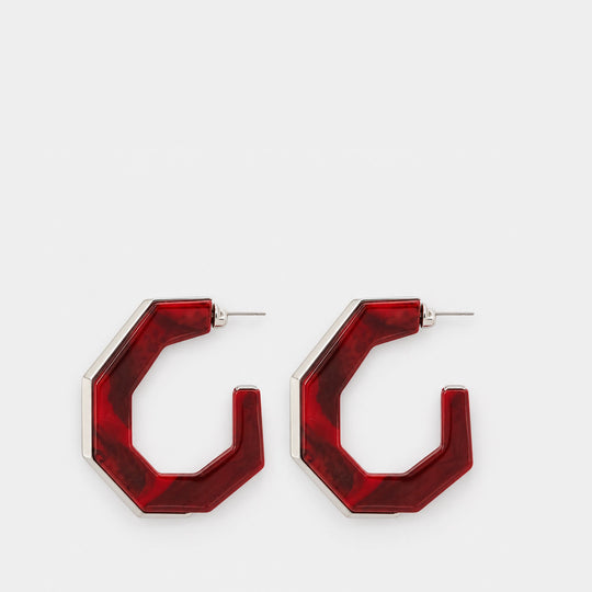 Large Hoops Earrings - Isabel Marant - Synthetic - Silver