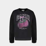 Isoli Raspberry Sweatshirt - Ganni - Cotton - Multi