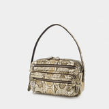Camero Party Snake Shoulder Bag - Acne Studios - Leather - Beige