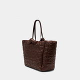 Re-Tech Quilted Tote Bag - Ganni - Synthetic - Brown